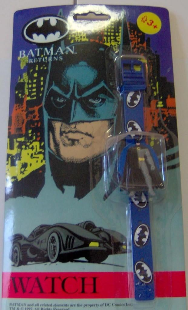 Batman Returns Watch Horloge nieuw in blister 1992 film tv, Ophalen of Verzenden, Nieuw, Film, Beeldje, Replica of Model