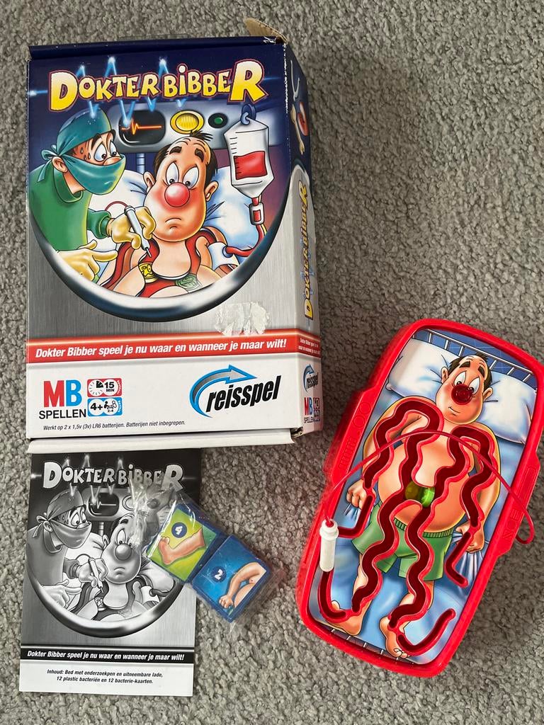 MB Reisspel Dokter Bibber - Compact en Compleet, Een of twee spelers, Ophalen of Verzenden, Zo goed als nieuw, Reisspel