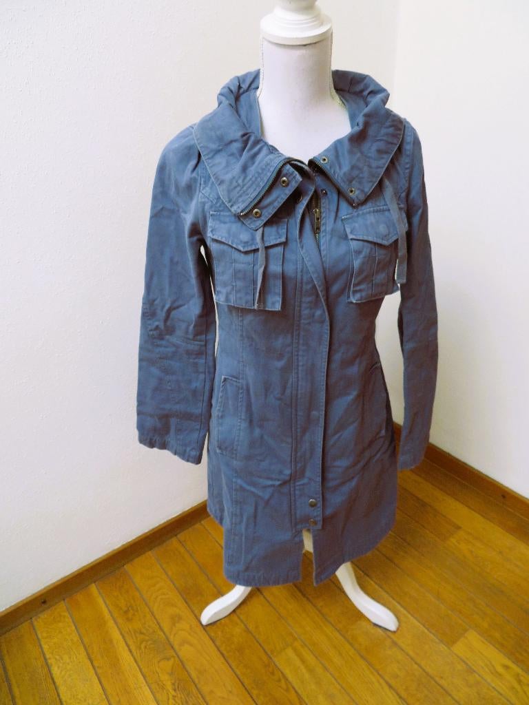 C84 DIVIDED aparte zomer jas blauw katoen maat 36, Kleding | Dames, Maat 38/40 (M), Divided, Blauw, Ophalen of Verzenden