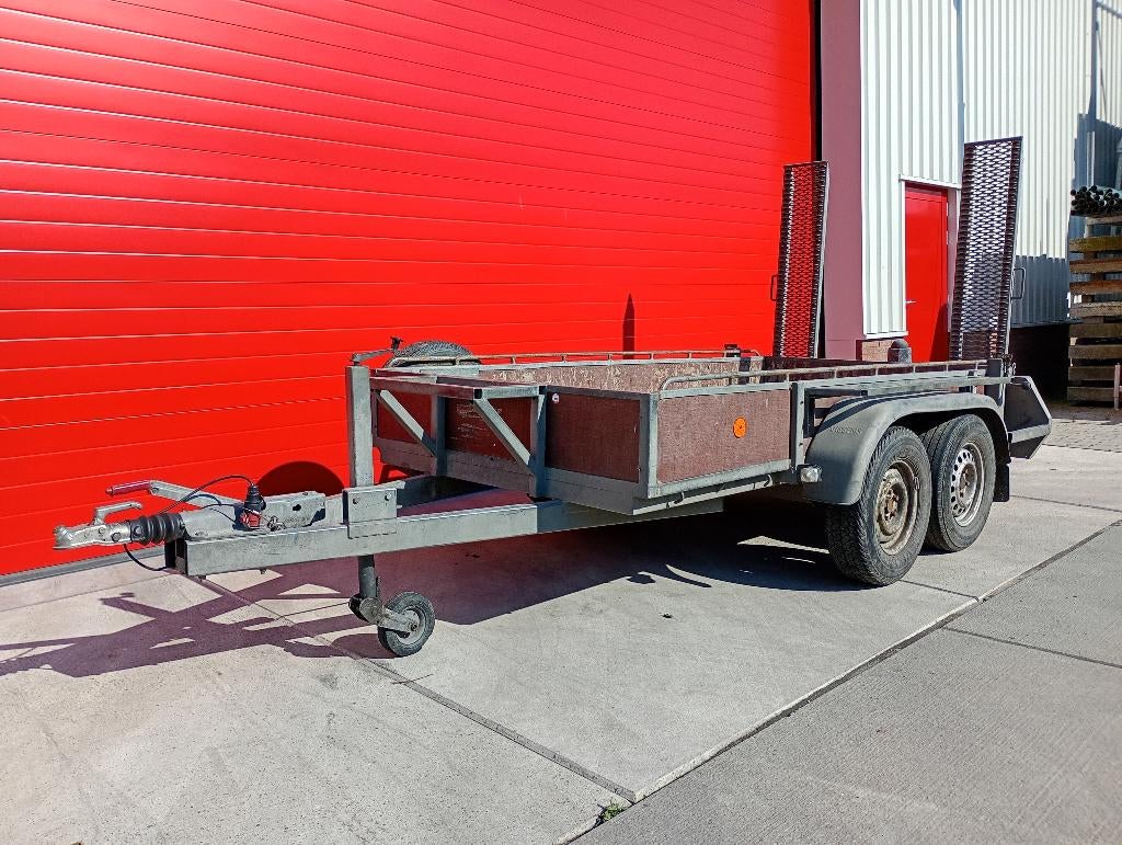 ANSSEMS Aanhanger / Dieplader / Dubbelasser / Kar 2700KG, Auto diversen, Aanhangers en Bagagewagens, Ophalen, Gebruikt