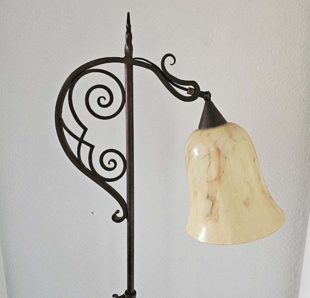 VINTAGE ART NOUVEAU / DECO STAANDE VLOER/ LEES LAMP, Antiek en Kunst, Ophalen