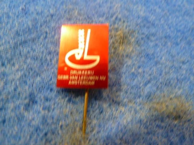 Speldje Drukkerij Gebr. van Leeuwen Amsterdam, Ophalen of Verzenden, Zo goed als nieuw, Overige onderwerpen