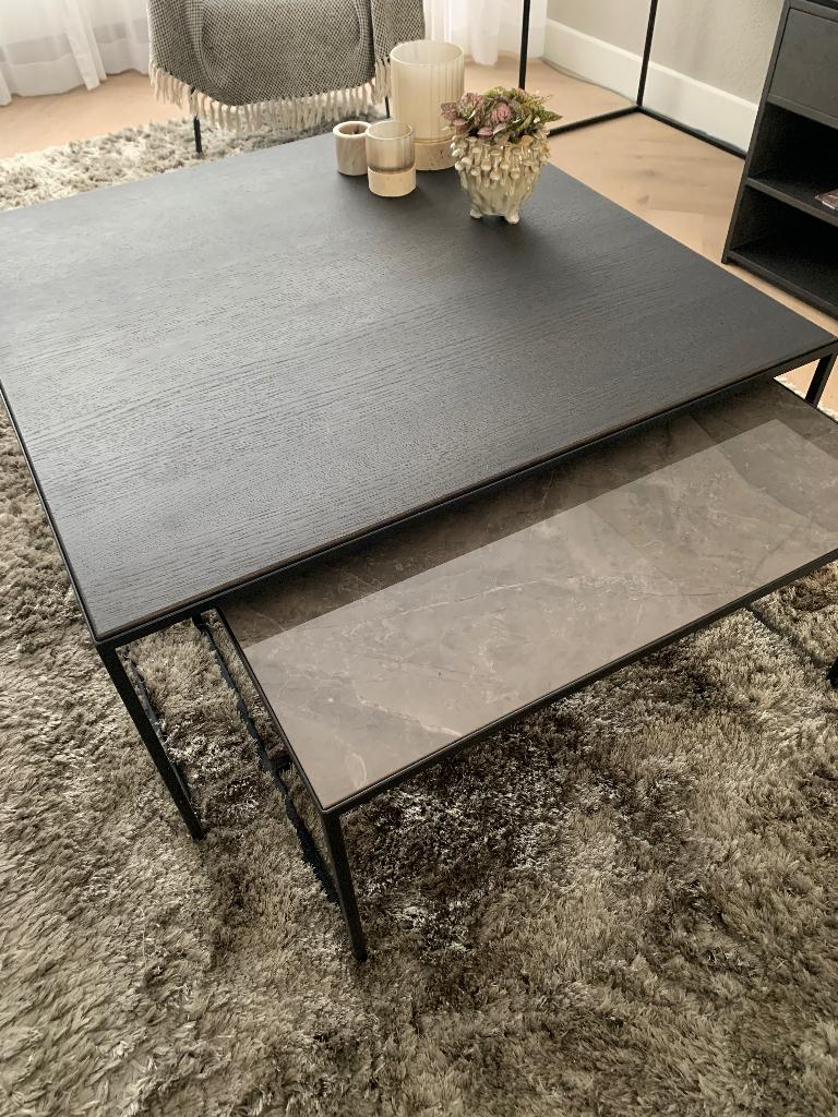 Salon tafels keijser en co, Ophalen, 50 tot 100 cm, Vierkant, 50 tot 100 cm