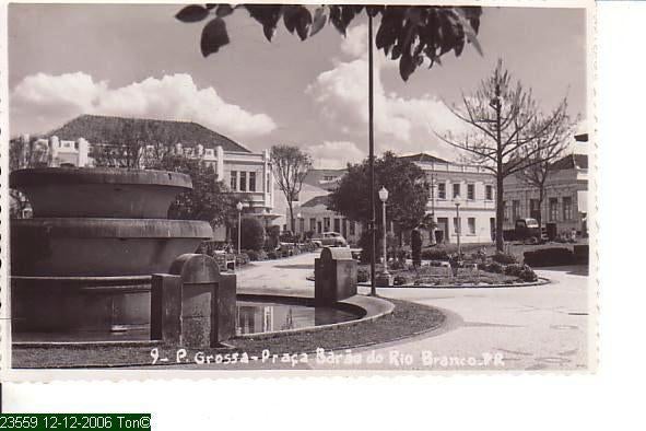 Ansichtkaart	Ponta Grossa (Braz.)	Praça Barao do Rio Branco, Verzenden, 1940 tot 1960, Ongelopen, Buiten Europa