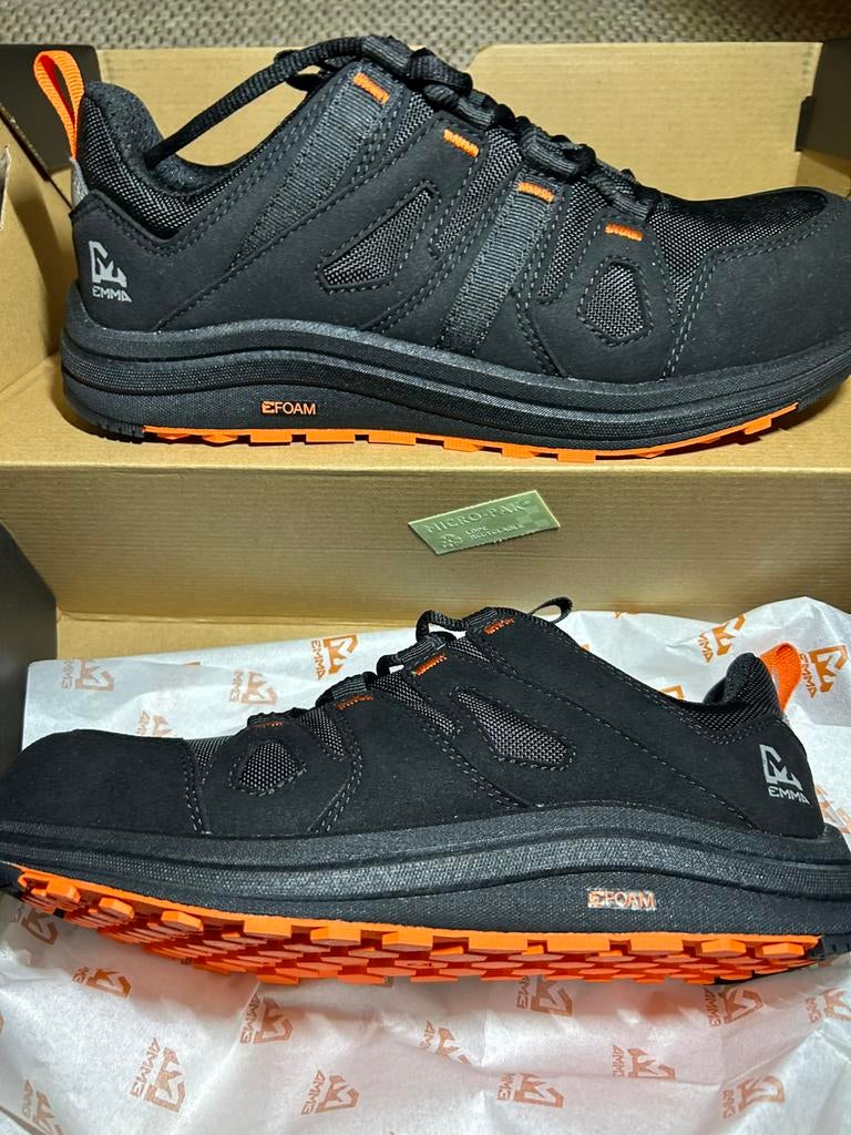 Nieuwe superlicht gewicht Emma werkschoenen m42 S3 schoenen, Kleding | Heren, Verzenden, Zwart, Nieuw, Werkschoenen