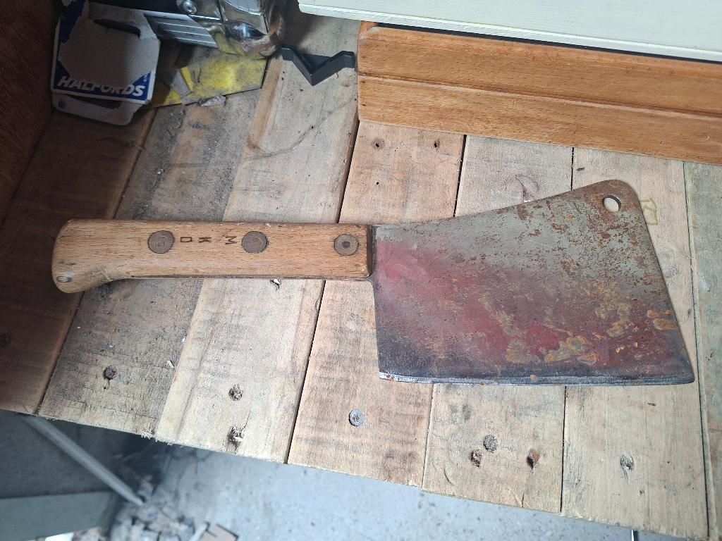 keukenbijl vleesbijl keukengerei, Overige typen, Ophalen, Gebruikt, Metaal