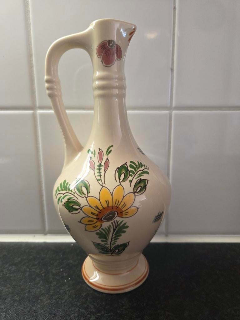 Prachtige Goudse Plateel Kan - Regina Gouda Handgeschilderd, Ophalen of Verzenden