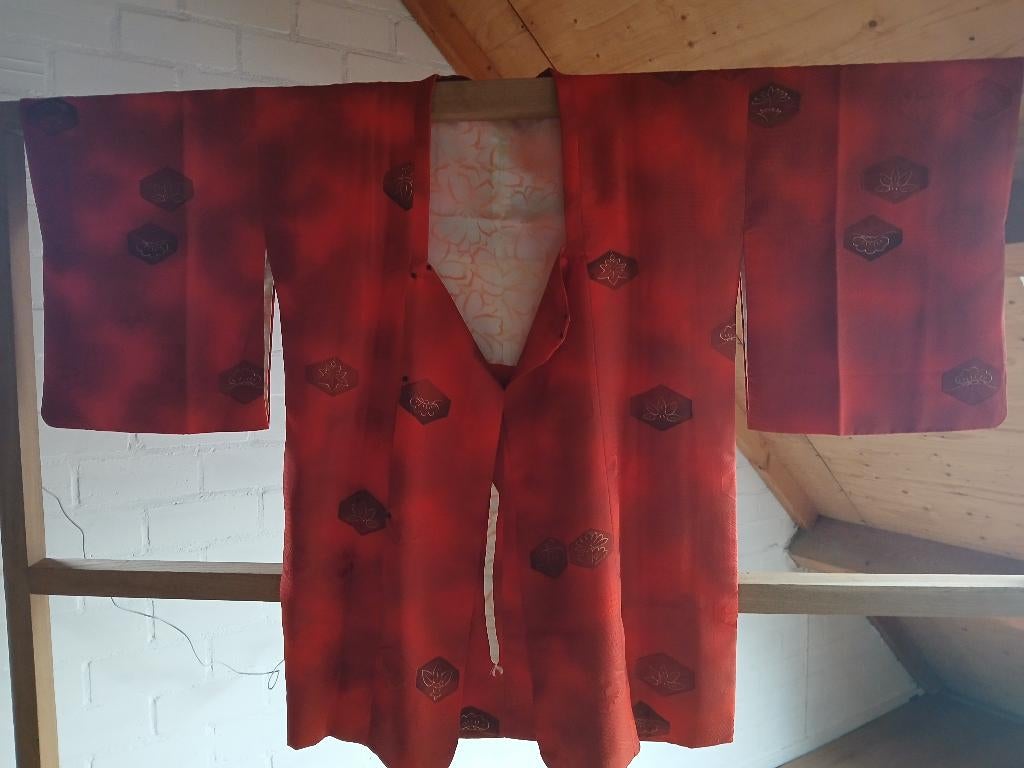 Traditionele Japanse Kimono haori jasje red matsu, Ophalen of Verzenden