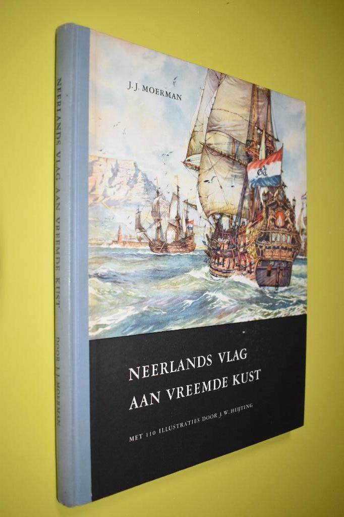 Plaatjesalbum Neerlands vlag aan vreemde kust-1955-compleet, Ophalen of Verzenden, Gelezen, J.J. Moerman, Plaatjesalbum