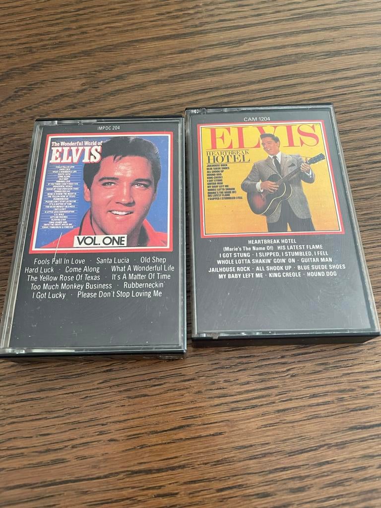 2 Elvis Presley Cassette Bandjes - The Wonderful World & Hea, Cd's en Dvd's, Cassettebandjes, Gebruikt, 2 t/m 25 bandjes, Ophalen of Verzenden