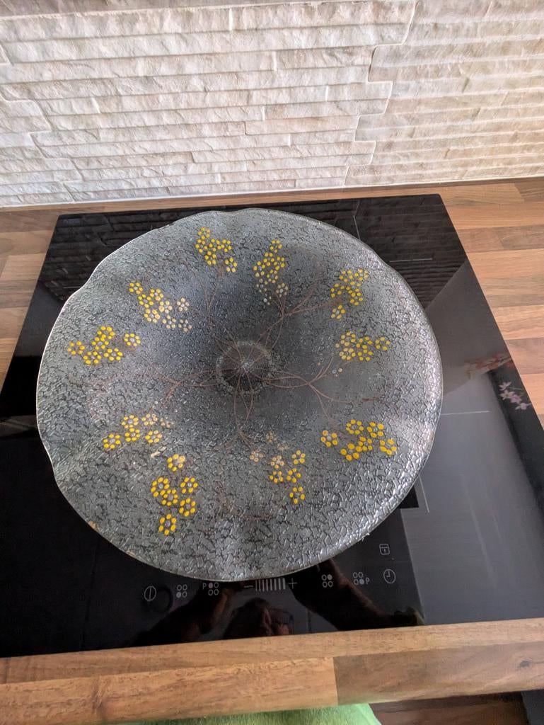 Te koop antieke schaal Glas, Ophalen