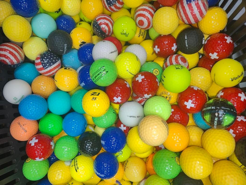 Gekleurde golfballen mix 100 stuks, Verzamelen, Ophalen of Verzenden