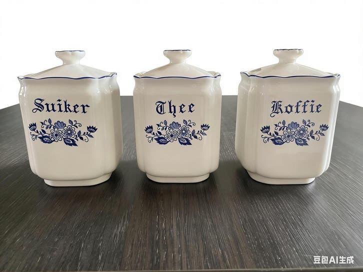 Schattige porseleinen kruiden- en voorraadpotjes van oma, Antiek en Kunst, Antiek | Porselein, Ophalen