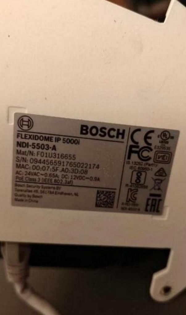 Bosch Flexidome IP 5000i NDI-5503-A camera's 3 stuks, Audio, Tv en Foto, Videobewaking, Ophalen of Verzenden