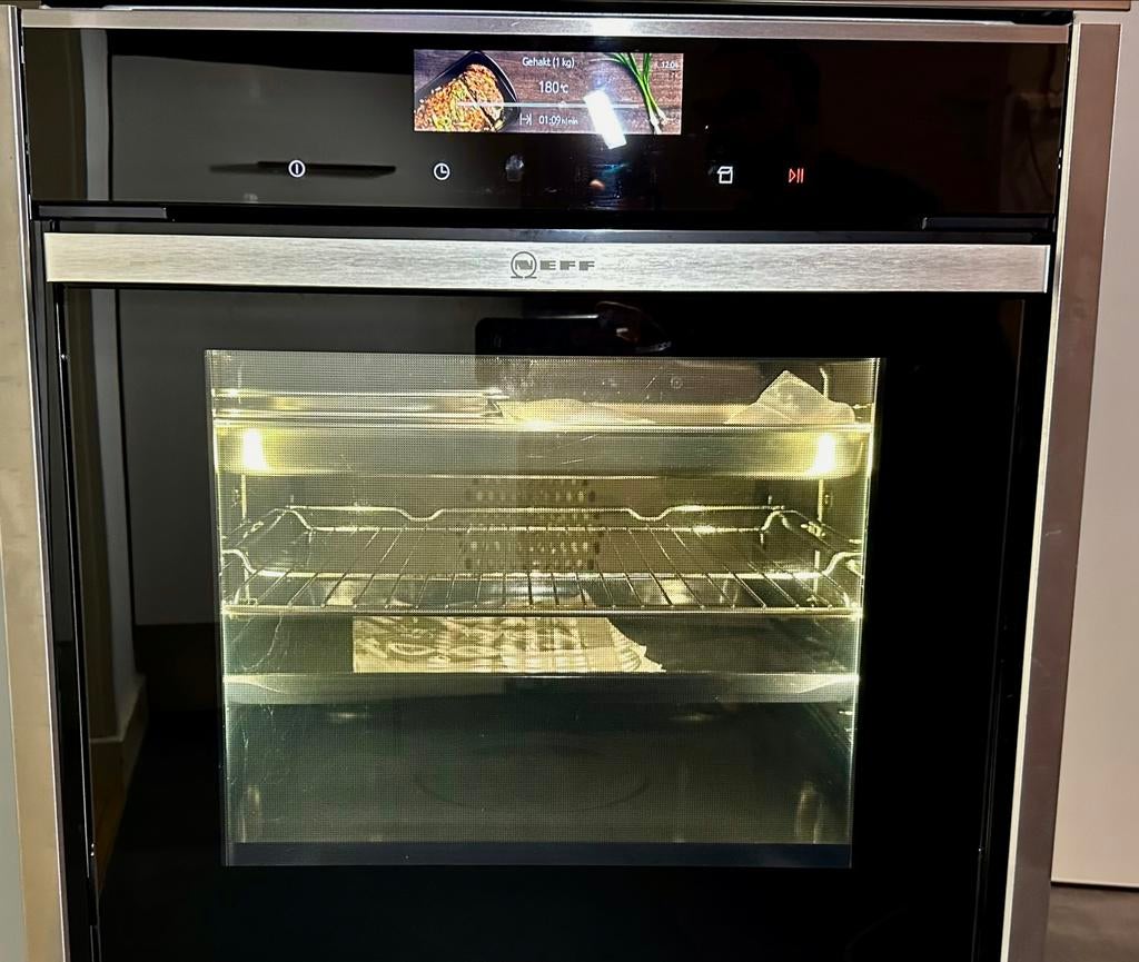 Zeer luxe NEFF inbouw Combi-OVEN/Stoomoven B48FT78HO (ZGAN), Ophalen of Verzenden, Oven met grill, 45 tot 60 cm, Stoom