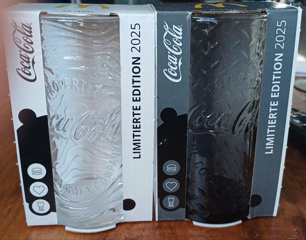 2 Coca Cola glazen McDonalds 2025 - Nieuw in verpakking, Verzamelen, Ophalen of Verzenden, Nieuw