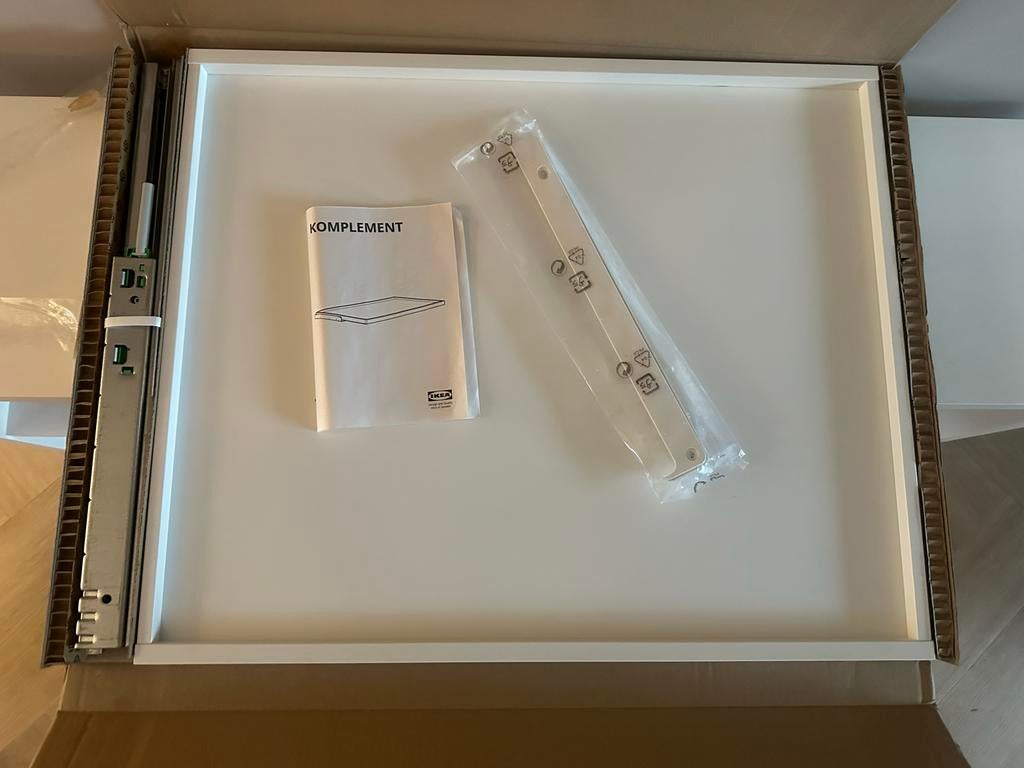 IKEA Komplement lade wit 75x58 cm, Ophalen, Overige materialen, 1 of 2 laden, Nieuw