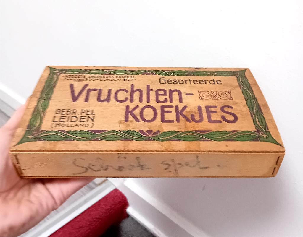 kistje voor vruchtenkoekjes van de firma Gebrs.Pel, Verzamelen, Ophalen of Verzenden, Gebruikt, Overige