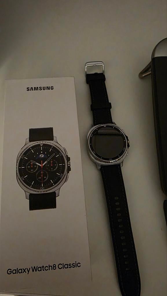 Samsung Galaxy Watch8 Classic lte, Sieraden, Tassen en Uiterlijk, Smartwatches, Zo goed als nieuw, Android, Zwart, Ophalen of Verzenden