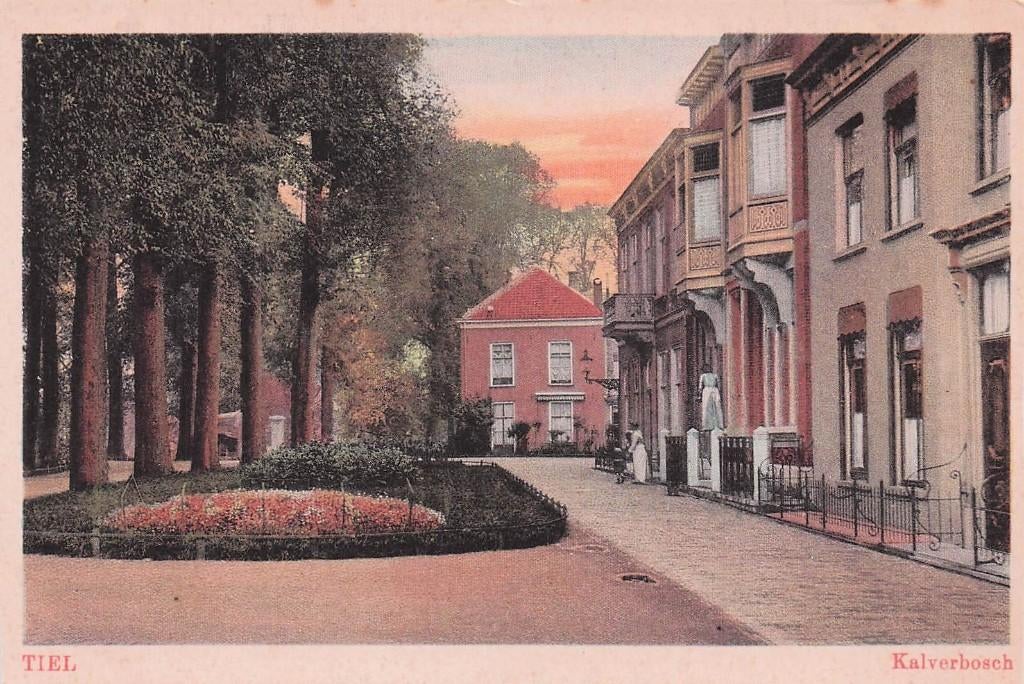 Tiel - Kalverbosch (oude kaart), Ophalen of Verzenden, 1920 tot 1940, Ongelopen, Gelderland