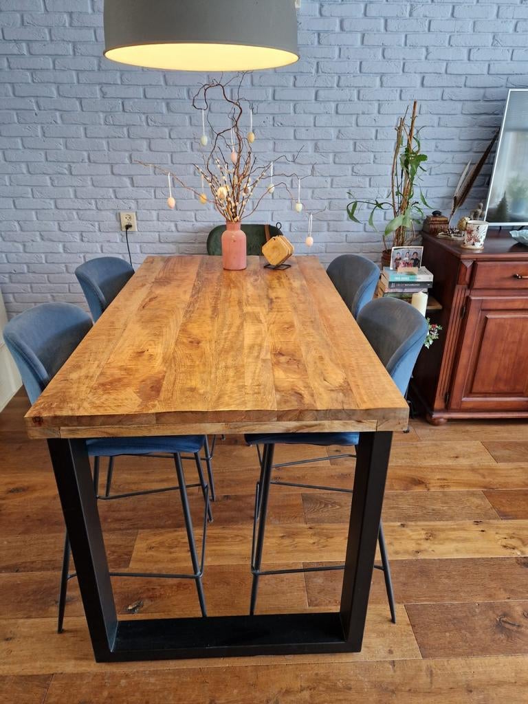 Mango bar eettafel, hoge eettafel, Huis en Inrichting, Tafels | Eettafels, Ophalen, 100 tot 150 cm, 50 tot 100 cm, Zo goed als nieuw