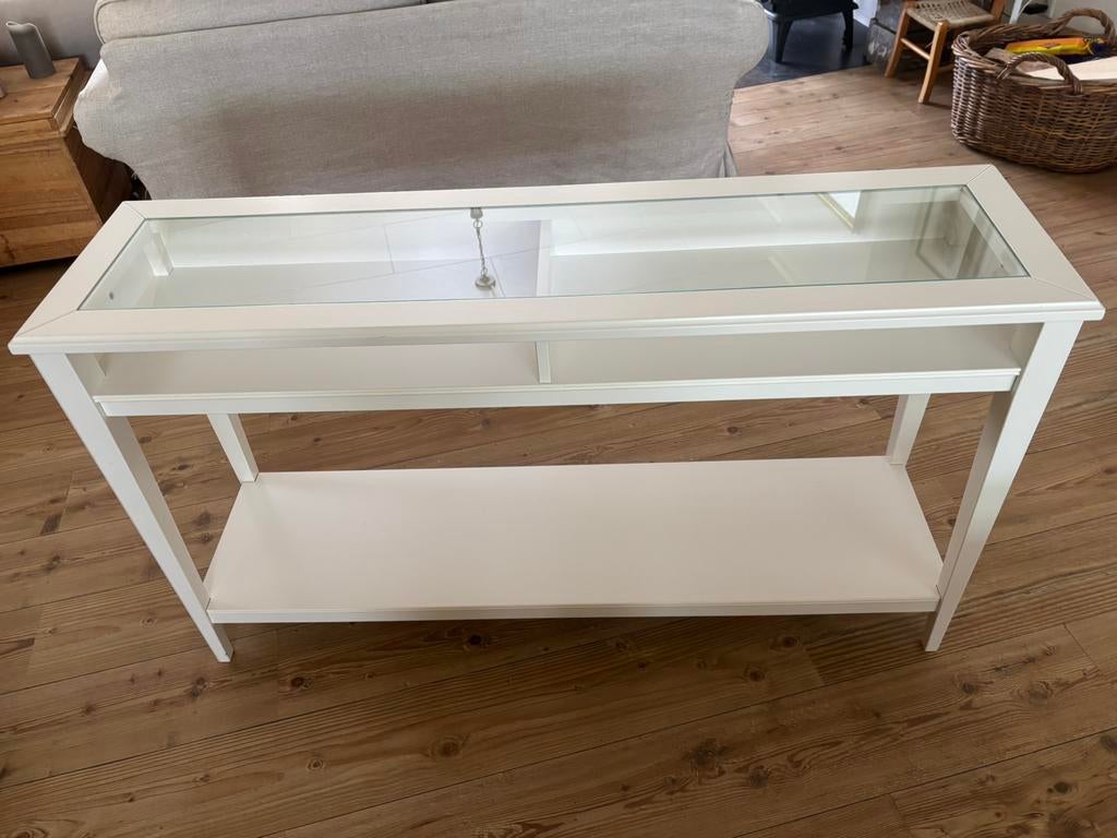 Ikea liatorp sidetable wit, Ophalen, Gebruikt, 100 tot 150 cm, Overige houtsoorten