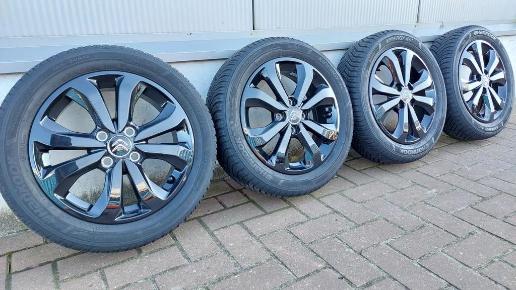 Orig. lichtmetalen velgen Citroen C1 165/60/15 Aygo 108, Gebruikt, 15 inch, Banden en Velgen, Ophalen of Verzenden