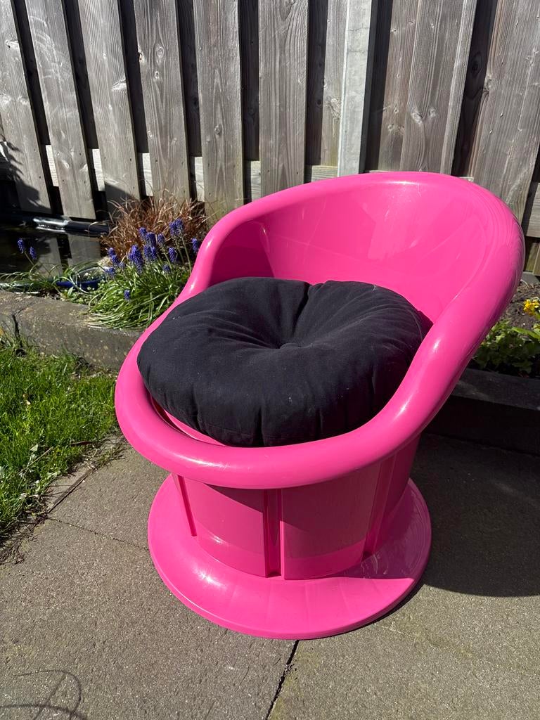 Ikea Popptorp roze tuinstoel met opbergruimte, Ophalen, Gebruikt, Kunststof