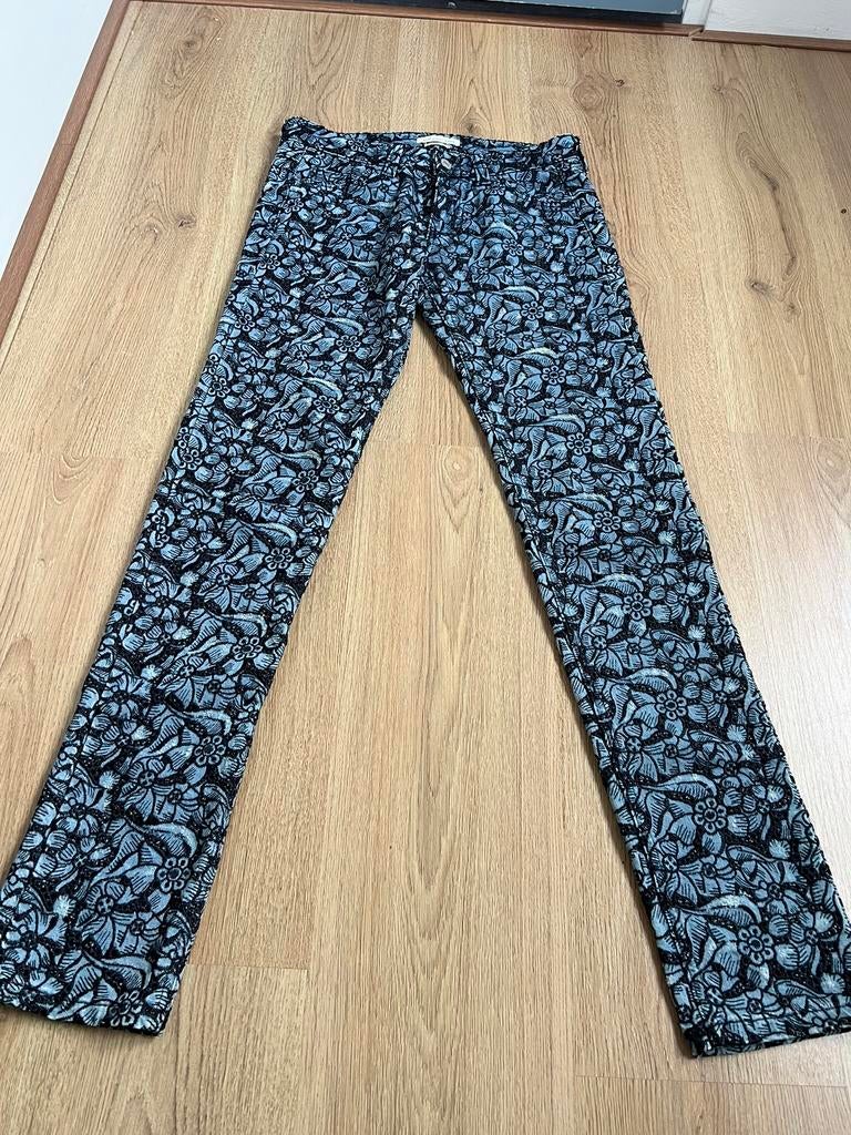 Isabel marant denim kant kanten jeans 38 broek blauw zwart, Maat 38/40 (M), Blauw, Ophalen of Verzenden, Zo goed als nieuw
