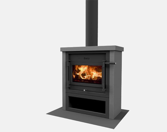 Houtkachel Jacobus Kwadraat 12 Beton (8 - 14 kw)