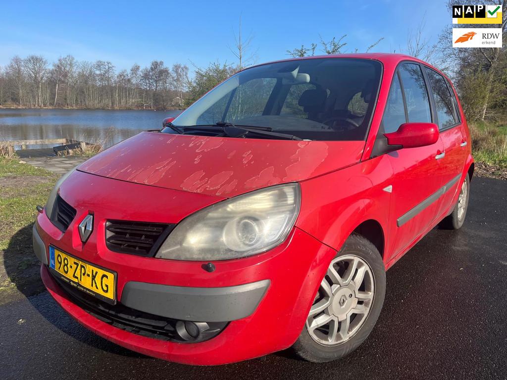 Renault Scénic 1.6-16V Tech Line | Automaat | 5-drs, Auto's, Gebruikt, 4 cilinders, Leder en Stof, Origineel Nederlands