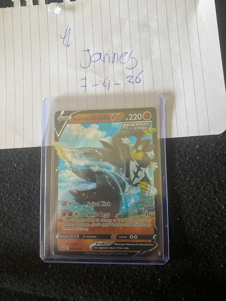 Rapid Strike Urshifu V Pokémon kaart, Ophalen of Verzenden, Gebruikt, Losse kaart, Foil