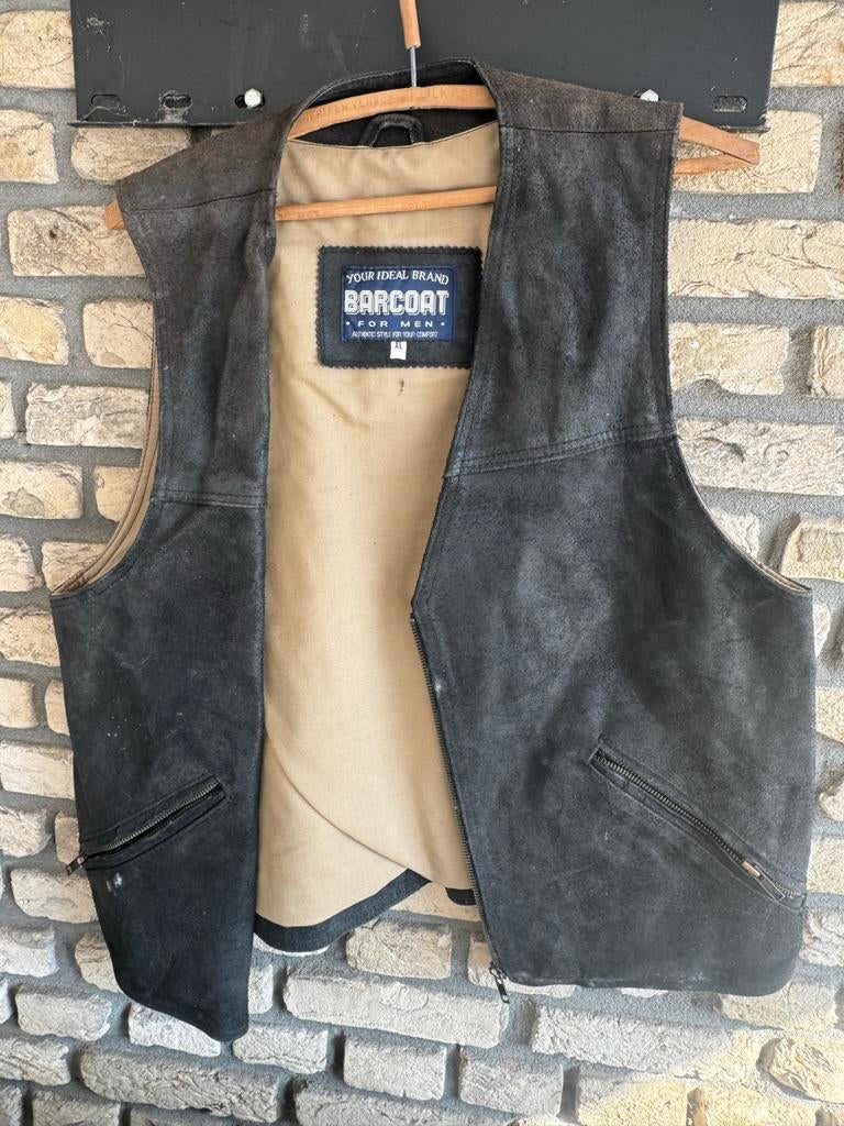 Leren vest Barcoat XL, Kleding | Heren, Bodywarmers, Ophalen of Verzenden, Gedragen, Maat 56/58 (XL), Zwart