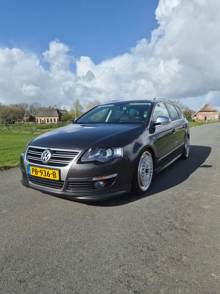 Volkswagen Passat R-Line Variant 2009, Auto's, Beige, 4 cilinders, Leder, Stationwagon