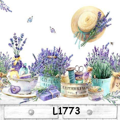 Servetten decoupage/bullet journal * lavendel L1773, Verzenden, Nieuw, Materiaal