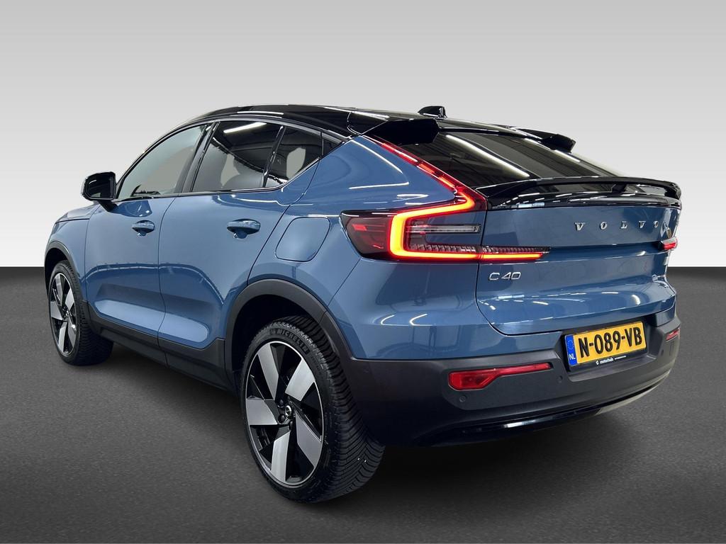 Volvo C40 Recharge Twin Pure electric 78kWh Intro Edition, Zwart, Blauw, Origineel Nederlands, 408 pk