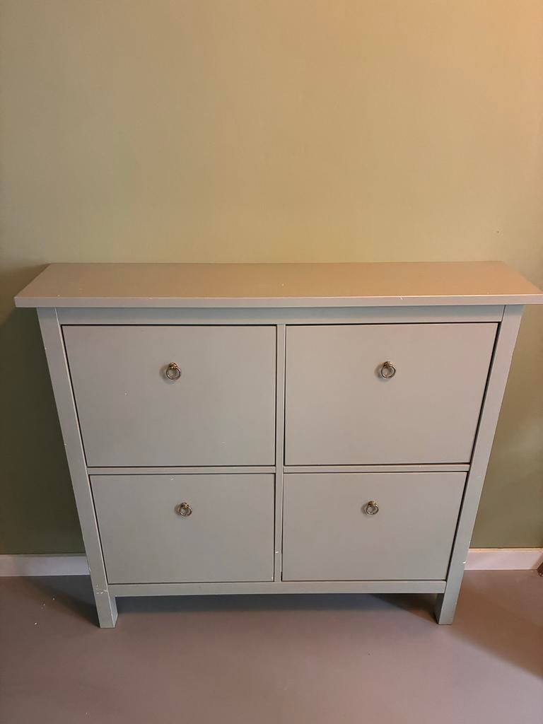 Hemnes schoenenkast grijs/groen, Ophalen of Verzenden, Gebruikt