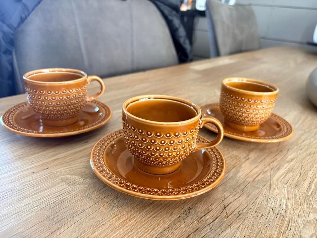 Vintage Fagnos Earthenware Kopjes en Schotels - Treviso, Huis en Inrichting, Keuken | Servies, Gebruikt, Ophalen of Verzenden