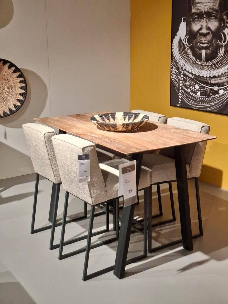 Showroommodel Bartafel Tugu teakhout, Ophalen, Nieuw, Rechthoekig, Teakhout