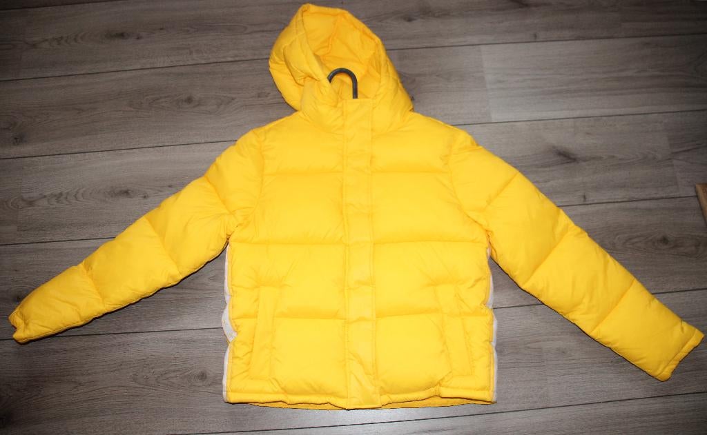 Calvin klein jeans - Monogram puffer winterjas - lemon geel, Geel, Ophalen of Verzenden, Zo goed als nieuw, Maat 36 (S)