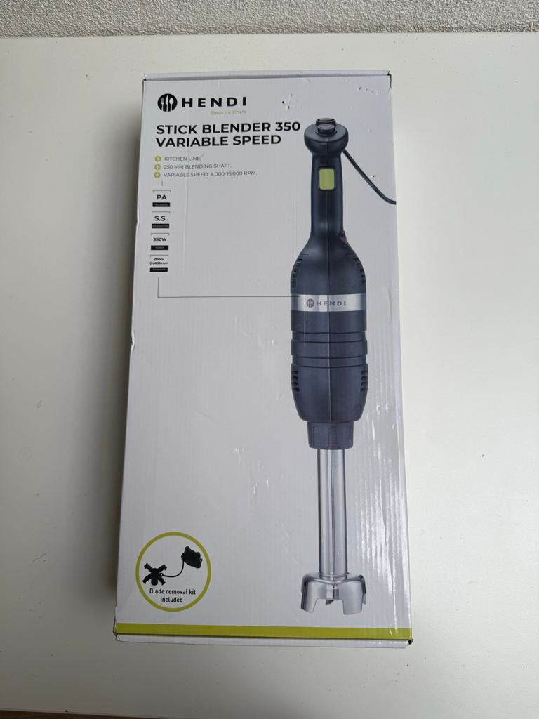 Hendi Staafmixer 350 met variabele snelheid, Ophalen of Verzenden, Nieuw, Blender
