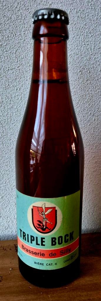 oude volle 1/3 ltr fles TRIPLE Bock bier Brasserie de Silly, Ophalen of Verzenden, Zo goed als nieuw, Flesje(s), Overige merken