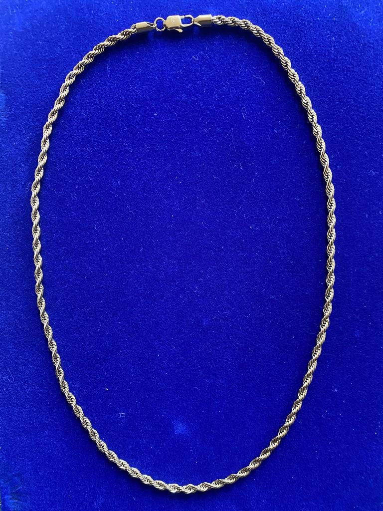 18k GP ketting 60cm, Ophalen of Verzenden, Gebruikt, Goud, Overige materialen