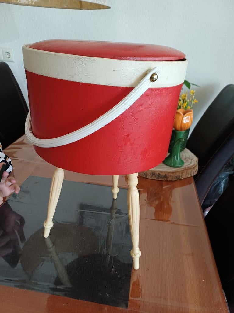 Vintage naaidoos krukje, Antiek en Kunst, Ophalen of Verzenden