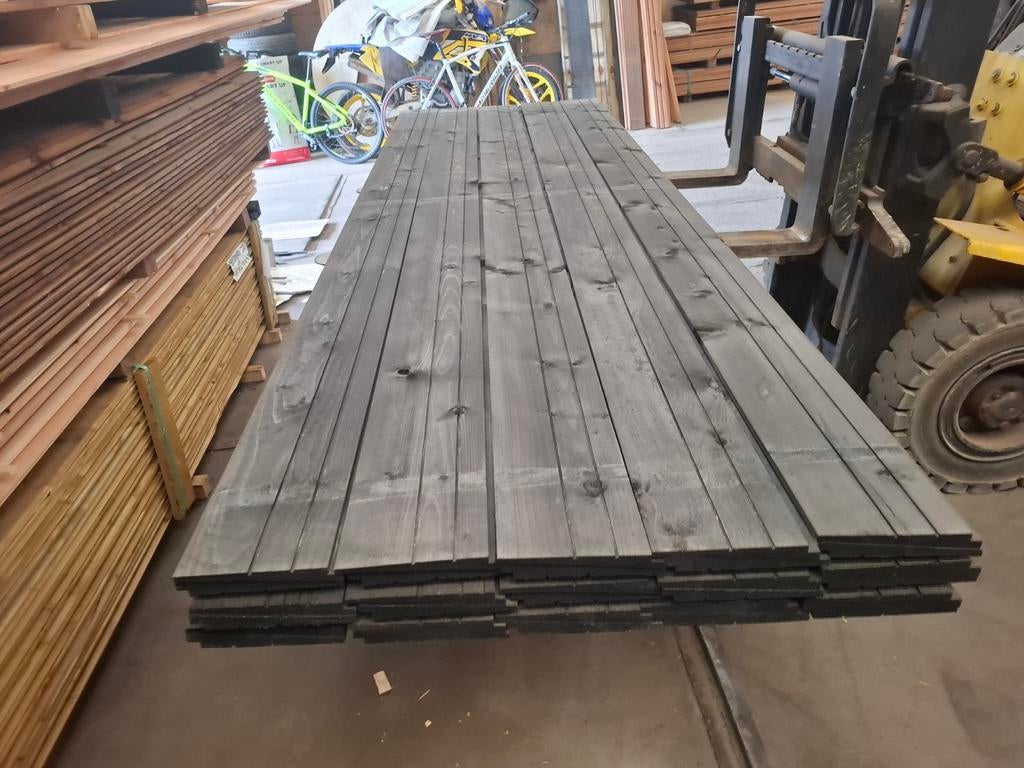 Partij 30 st zwarte zweeds rabat planken 3 m bezorgen mogeli, Tuin en Terras, Palen, Balken en Planken, Ophalen, Nieuw, 250 cm of meer