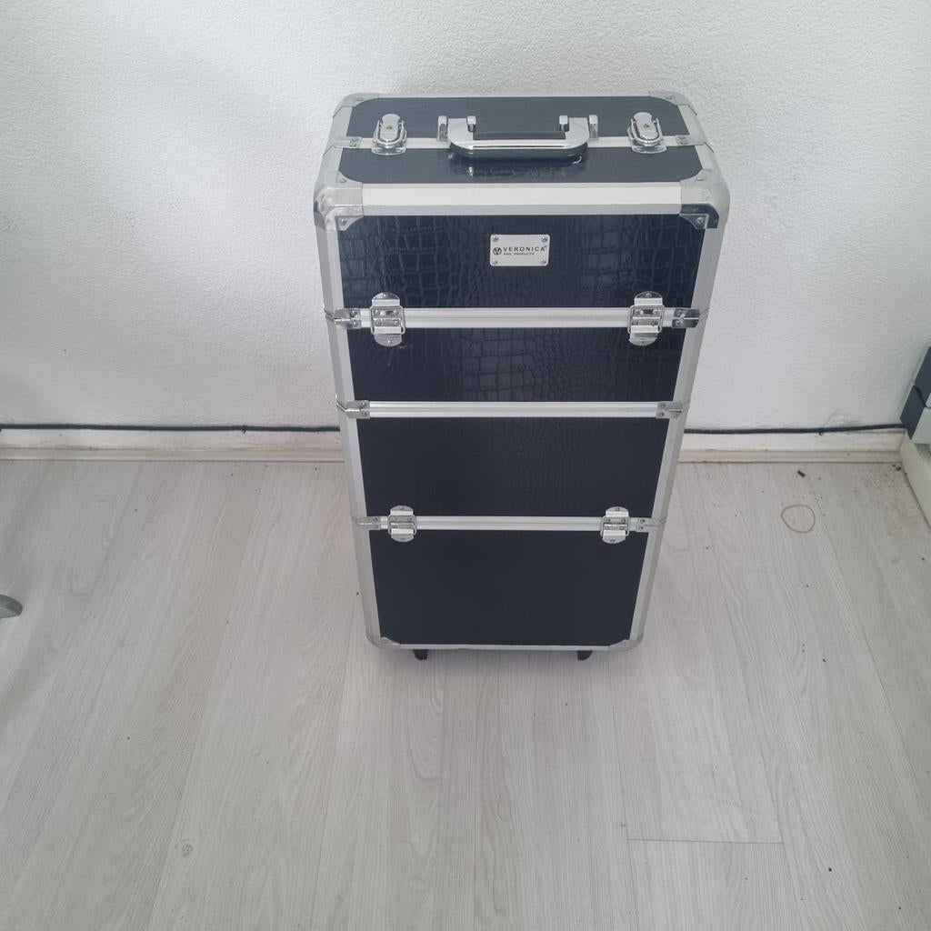 Schoonheids of Pedicure koffer, Sieraden, Tassen en Uiterlijk, Beautycases, Ophalen of Verzenden, Zo goed als nieuw, Zwart