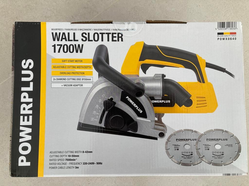 Powerplus muurfrees 1700W, Ophalen, Gebruikt