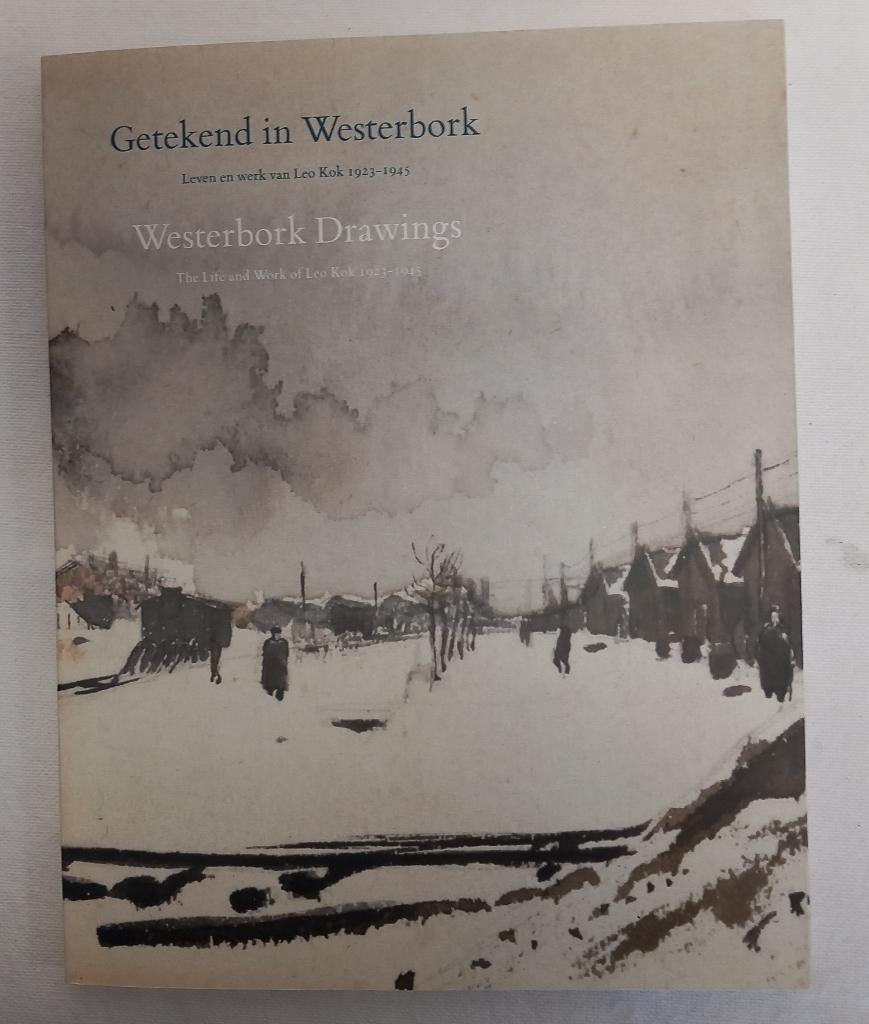 Getekend in Westerbork Leo Kok, Ophalen of Verzenden, Zo goed als nieuw, Kitty Nijstad-deWijze, Schilder- en Tekenkunst