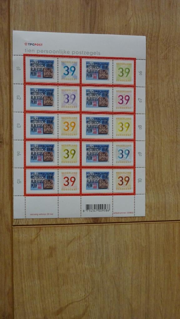 Tien persoonlijke postzegels Albertus Perk 2003, Ophalen of Verzenden, Na 1940, Postfris