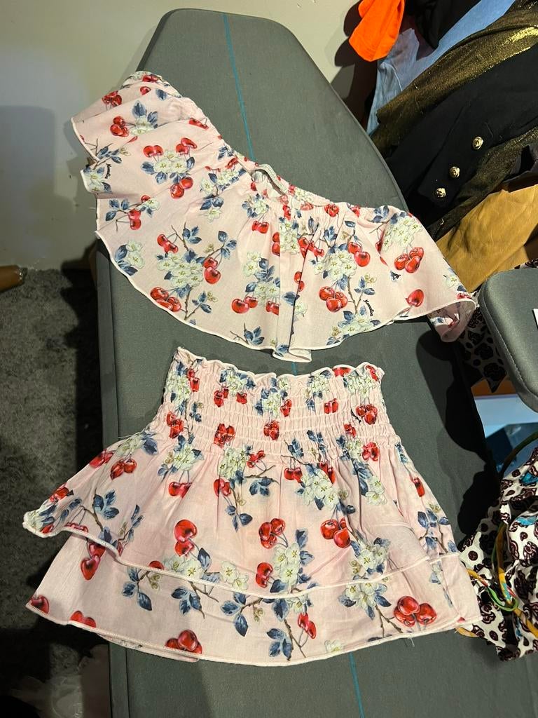 MONNALISA setje maat 128 origineel zgan, Meisje, Ophalen of Verzenden, Zo goed als nieuw, Jurk of Rok